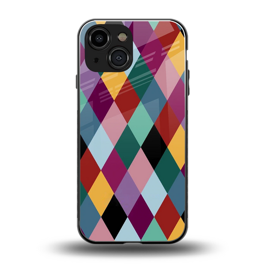 Diamond Palette back phone cover | glass case for iphone 13 mini