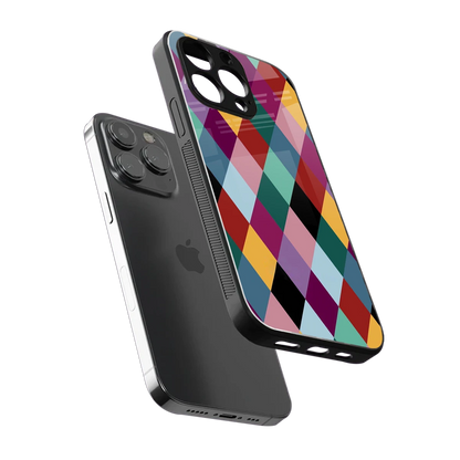 Diamond Palette sleek iphone 13 pro cover with tempered glass back and TPU edges