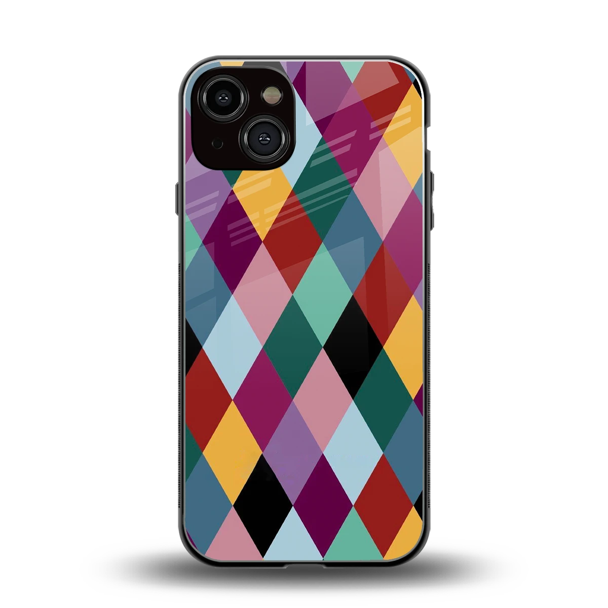 Diamond Palette back phone cover | glass case for iphone 14
