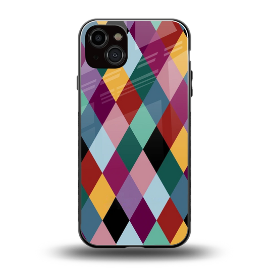 Diamond Palette back phone cover | glass case for iphone 14 plus