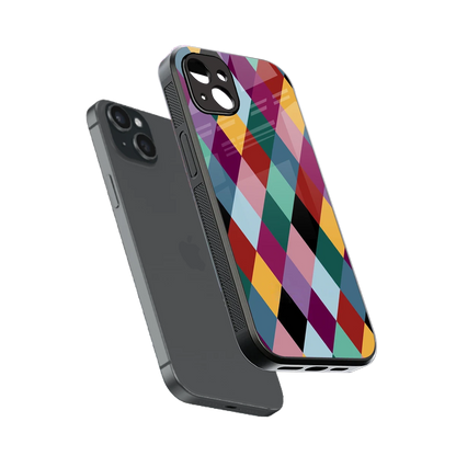 Diamond Palette sleek iphone 15 plus cover with tempered glass back and TPU edges