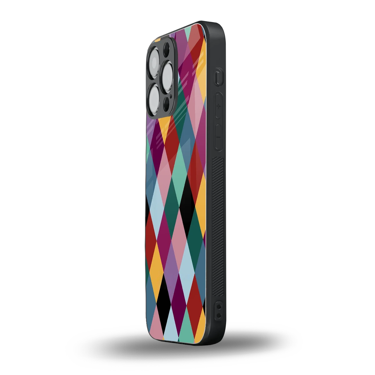 Diamond Palette iphone 15 pro max mobile cover | shockproof glass phone case