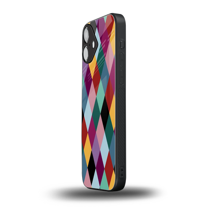 Diamond Palette iphone 16 plus mobile cover | shockproof glass phone case