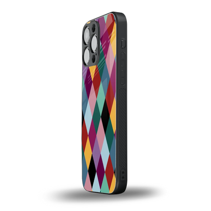 Diamond Palette iphone 16 pro max mobile cover | shockproof glass phone case