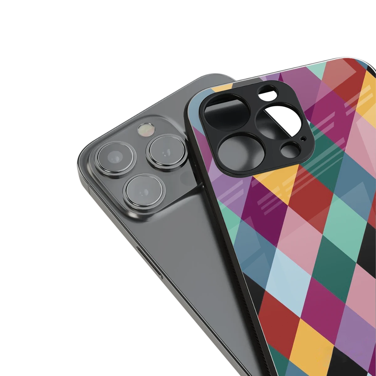 Diamond Palette stylish phone case for iphone 14 | glossy glass and slim fit