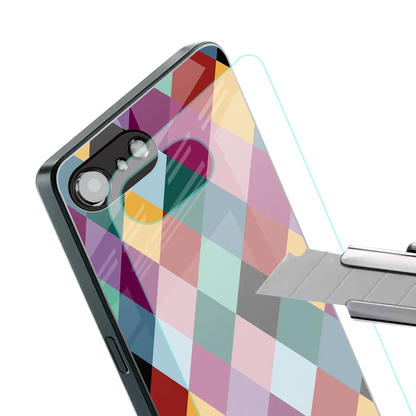 Diamond Palette stylish phone case for iphone 16e | glossy glass and slim fit