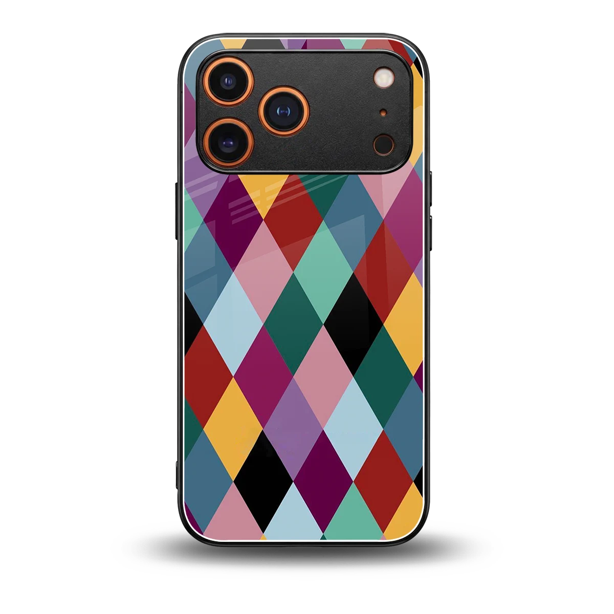 Diamond Palette back phone cover | glass case for iphone 17 pro