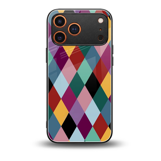 Diamond Palette back phone cover | glass case for iphone 17 pro