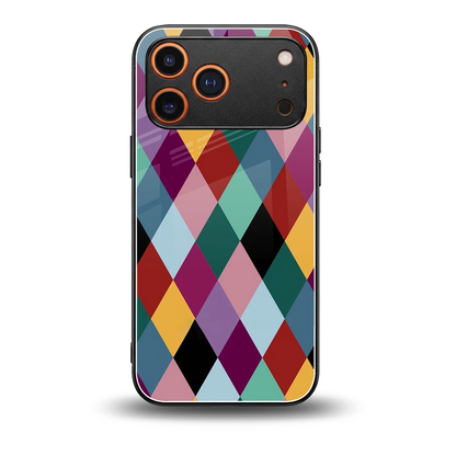 Diamond Palette back phone cover | glass case for iphone 17 pro max