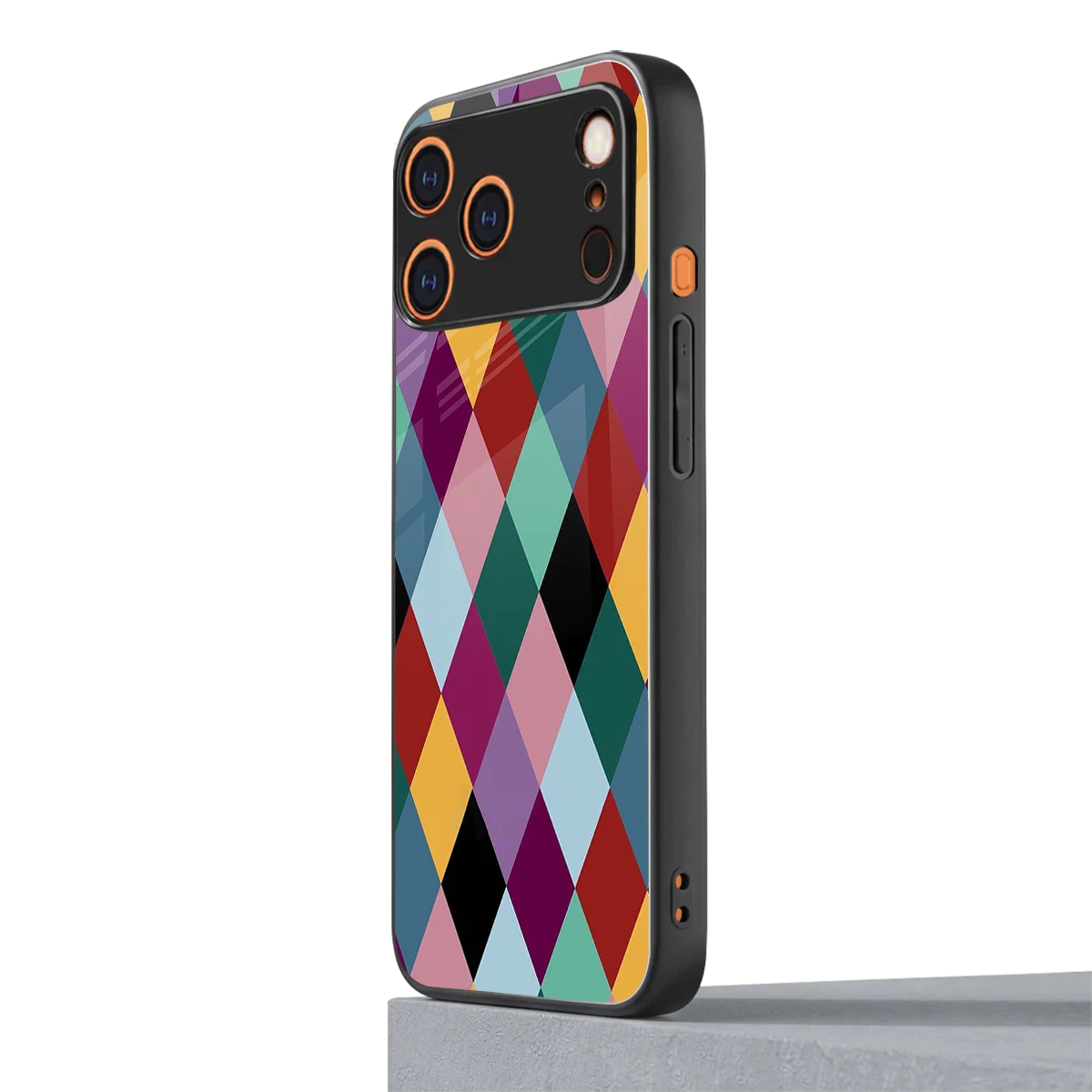 Diamond Palette iphone 17 pro mobile cover | shockproof glass phone case