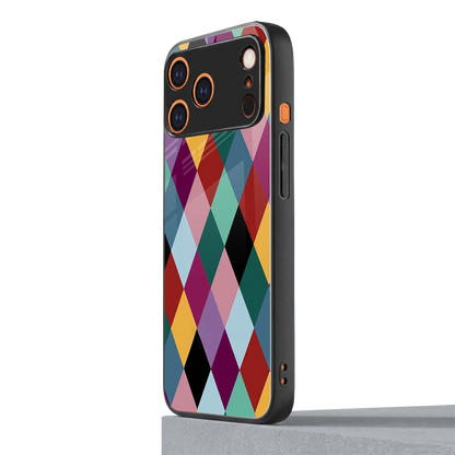 Diamond Palette iphone 17 pro mobile cover | shockproof glass phone case