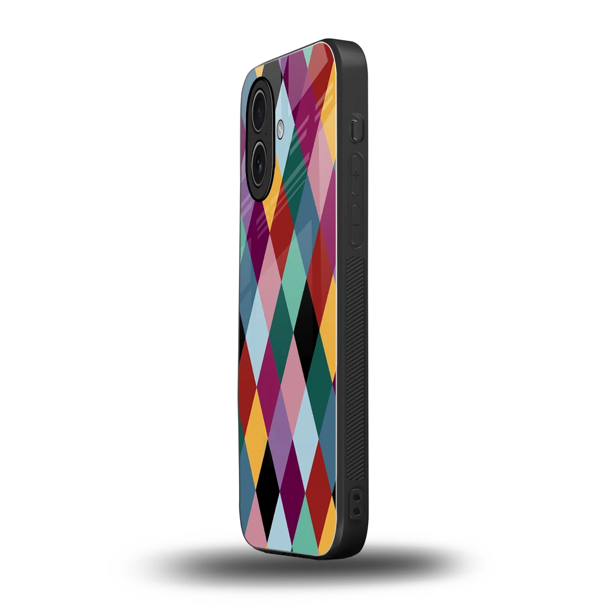 Diamond Palette iphone 17 mobile cover | shockproof glass phone case