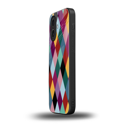 Diamond Palette iphone 17 mobile cover | shockproof glass phone case