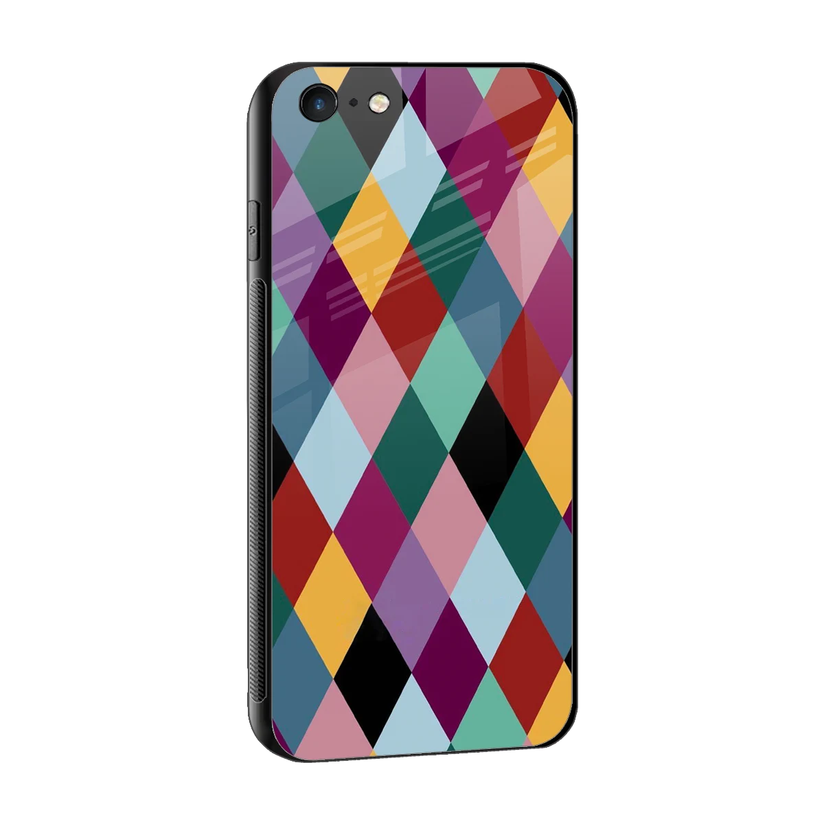 Diamond Palette sleek iphone 6 cover with tempered glass back and TPU edges