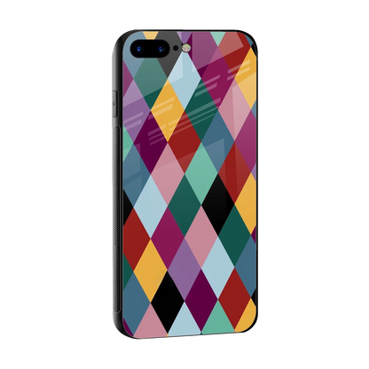 Diamond Palette sleek iphone 7 plus cover with tempered glass back and TPU edges