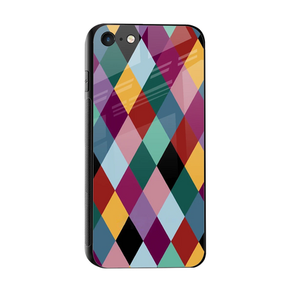 Diamond Palette sleek iphone 7 cover with tempered glass back and TPU edges
