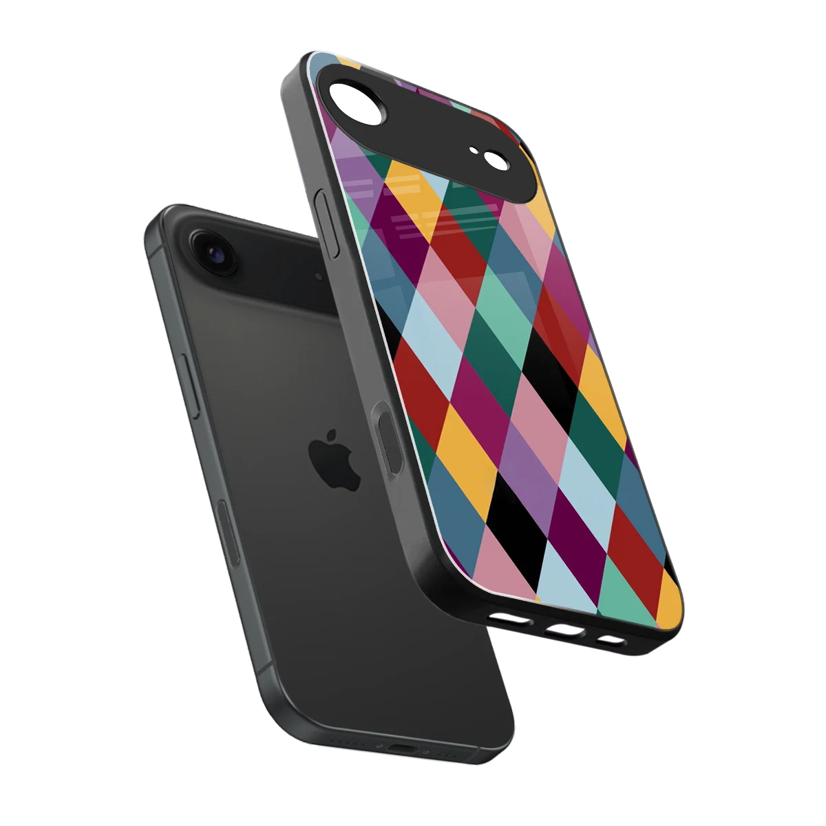 Diamond Palette sleek iphone air cover with tempered glass back and TPU edges