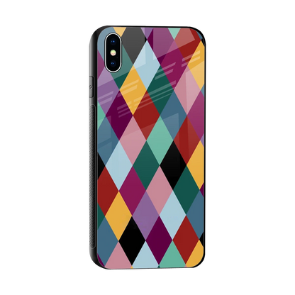 Diamond Palette sleek iphone xs max cover with tempered glass back and TPU edges
