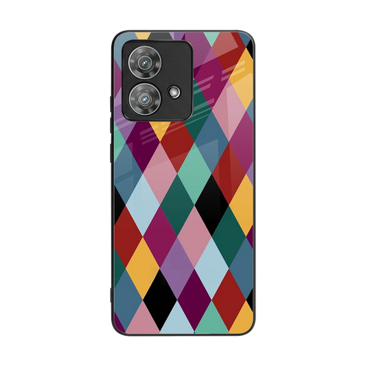 Diamond Palette back phone cover | glass case for motorola edge 40 neo 5g