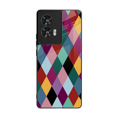Diamond Palette back phone cover | glass case for motorola edge 50 fusion