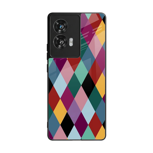 Diamond Palette back phone cover | glass case for motorola edge 50 fusion