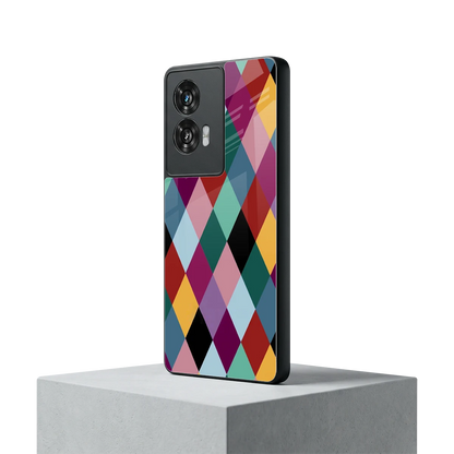 Diamond Palette motorola edge 50 fusion mobile cover | shockproof glass phone case