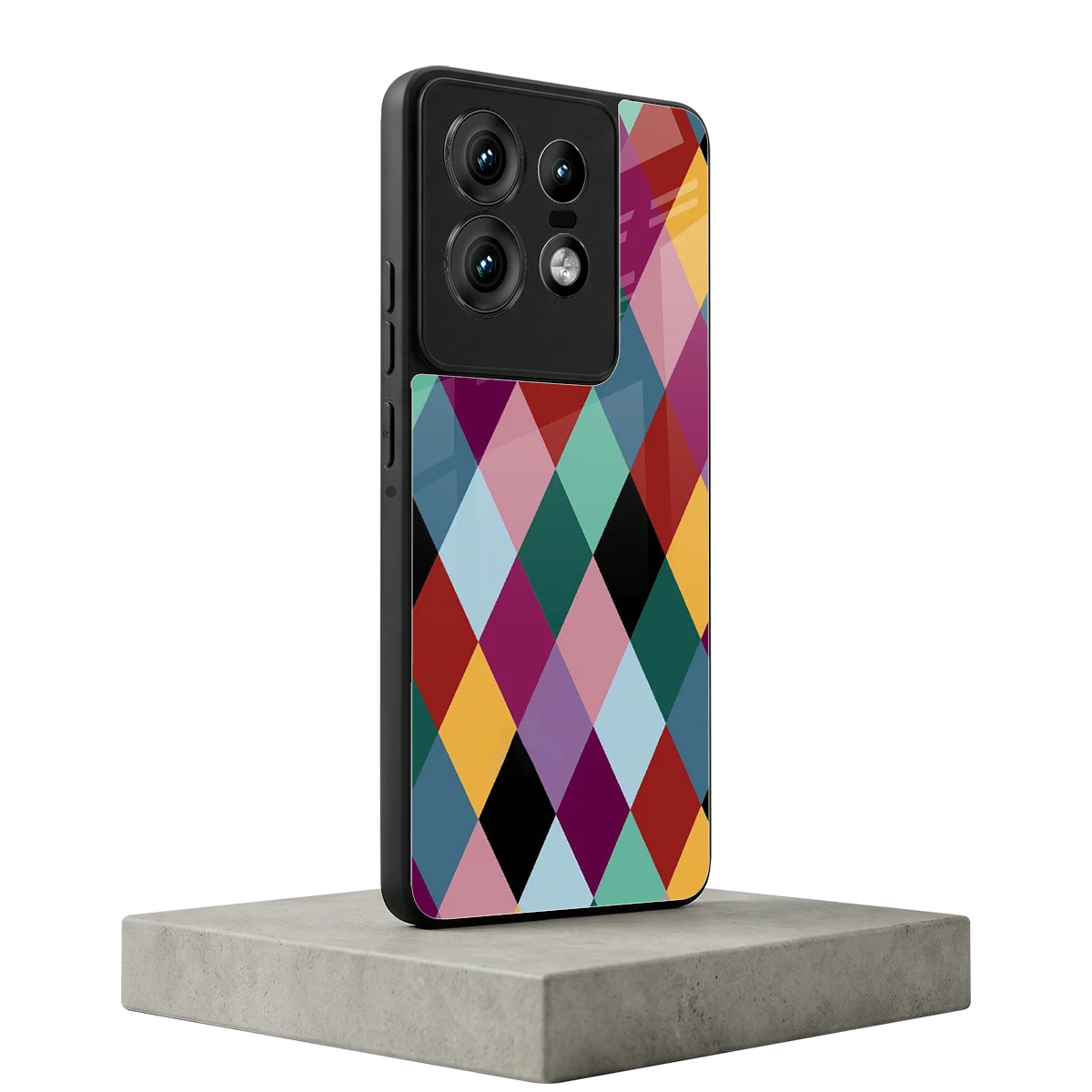 Diamond Palette motorola edge 50 pro mobile cover | shockproof glass phone case