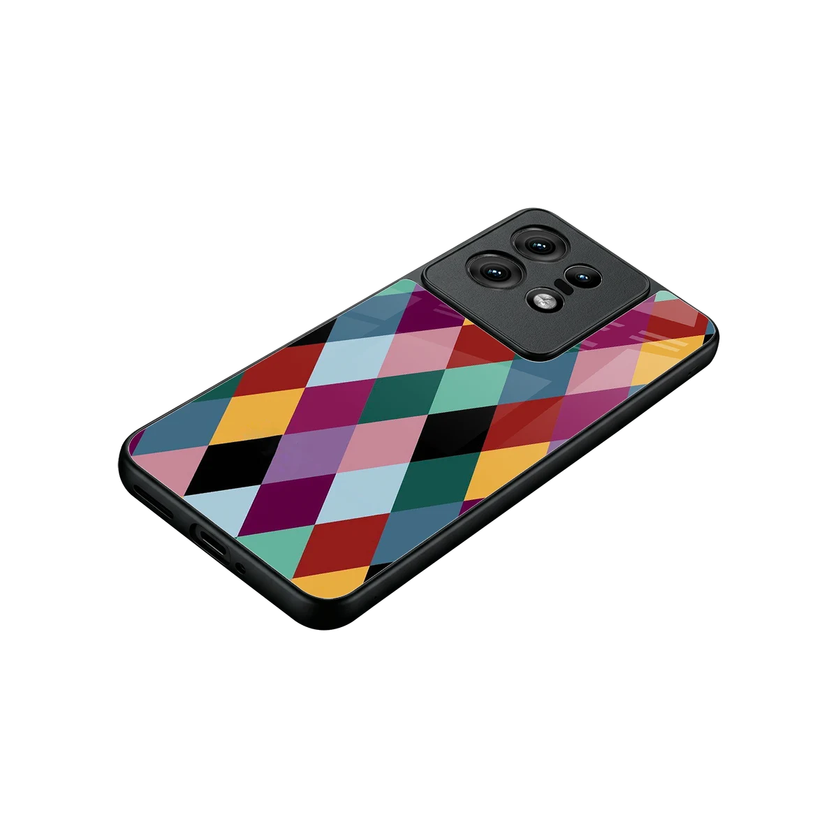 Diamond Palette stylish phone case for motorola edge 50 pro | glossy glass and slim fit