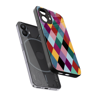 Diamond Palette sleek nothing phone 2 cover with tempered glass back and TPU edges