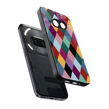 Diamond Palette sleek nothing phone 2a cover with tempered glass back and TPU edges