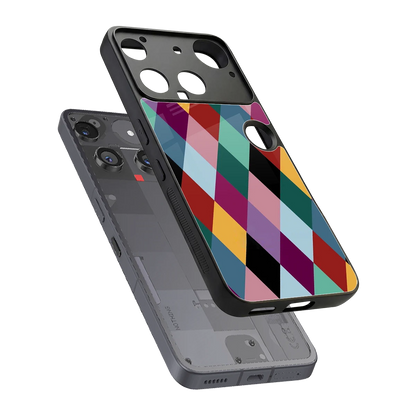 Diamond Palette sleek nothing phone 3 cover with tempered glass back and TPU edges
