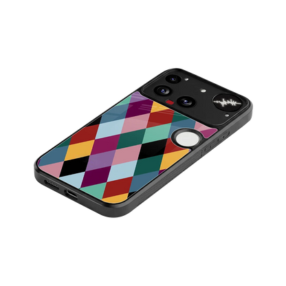 Diamond Palette stylish phone case for nothing phone 3 | glossy glass and slim fit