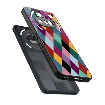 Diamond Palette sleek nothing phone 3a cover with tempered glass back and TPU edges