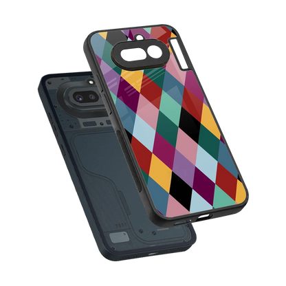Diamond Palette sleek nothing phone 4a cover with tempered glass back and TPU edges