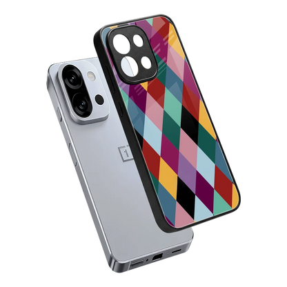 Diamond Palette sleek oneplus 13s cover with tempered glass back and TPU edges
