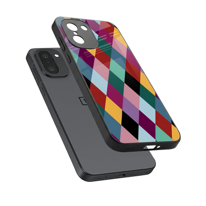 Diamond Palette sleek oneplus 15r cover with tempered glass back and TPU edges