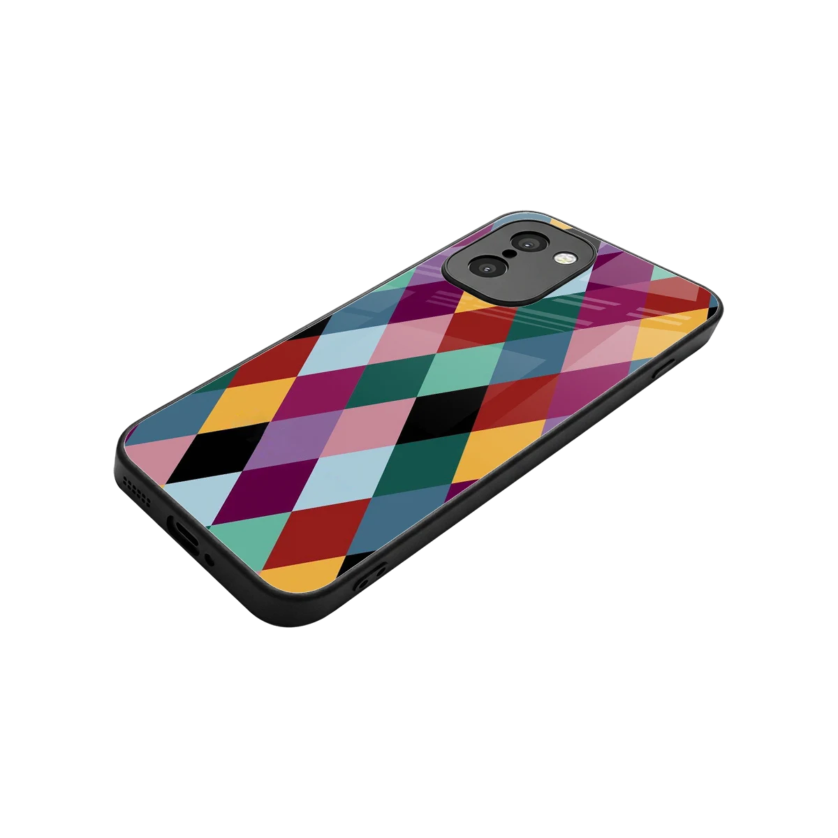 Diamond Palette stylish phone case for oneplus 15r | glossy glass and slim fit