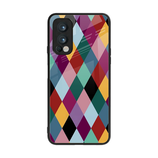 Diamond Palette back phone cover | glass case for oneplus nord 2