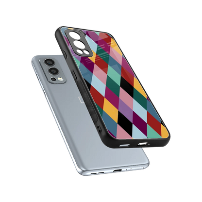 Diamond Palette sleek oneplus nord 2 cover with tempered glass back and TPU edges