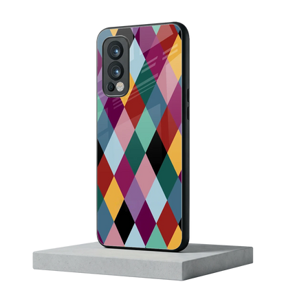 Diamond Palette oneplus nord 2 mobile cover | shockproof glass phone case
