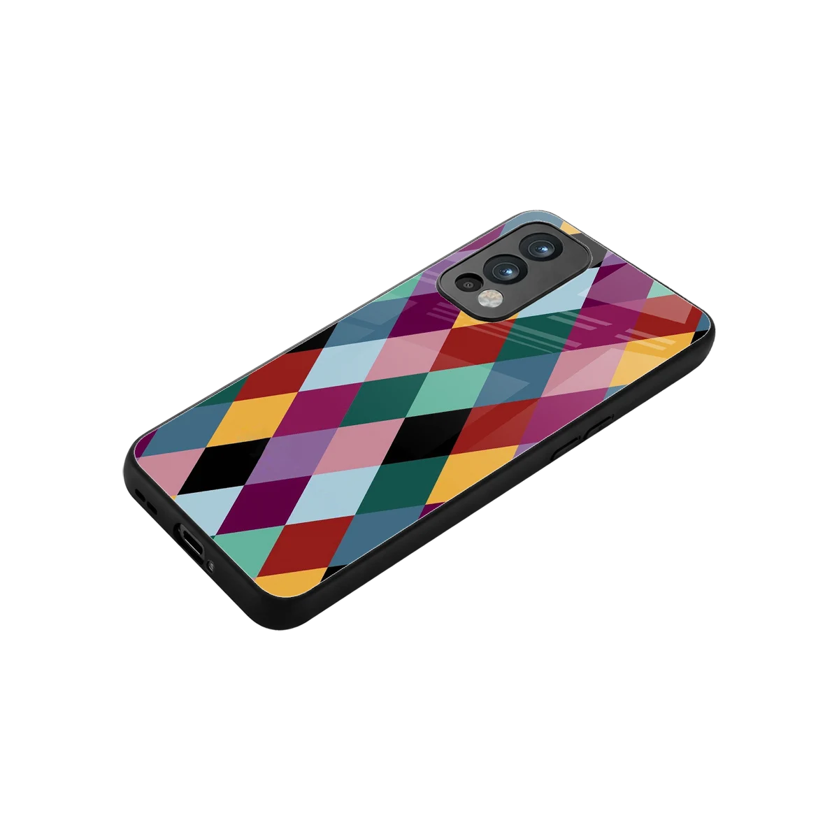 Diamond Palette stylish phone case for oneplus nord 2 | glossy glass and slim fit