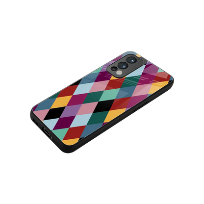 Diamond Palette stylish phone case for oneplus nord 2 | glossy glass and slim fit
