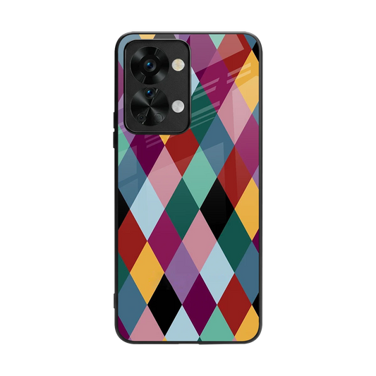 Diamond Palette back phone cover | glass case for oneplus nord 2t