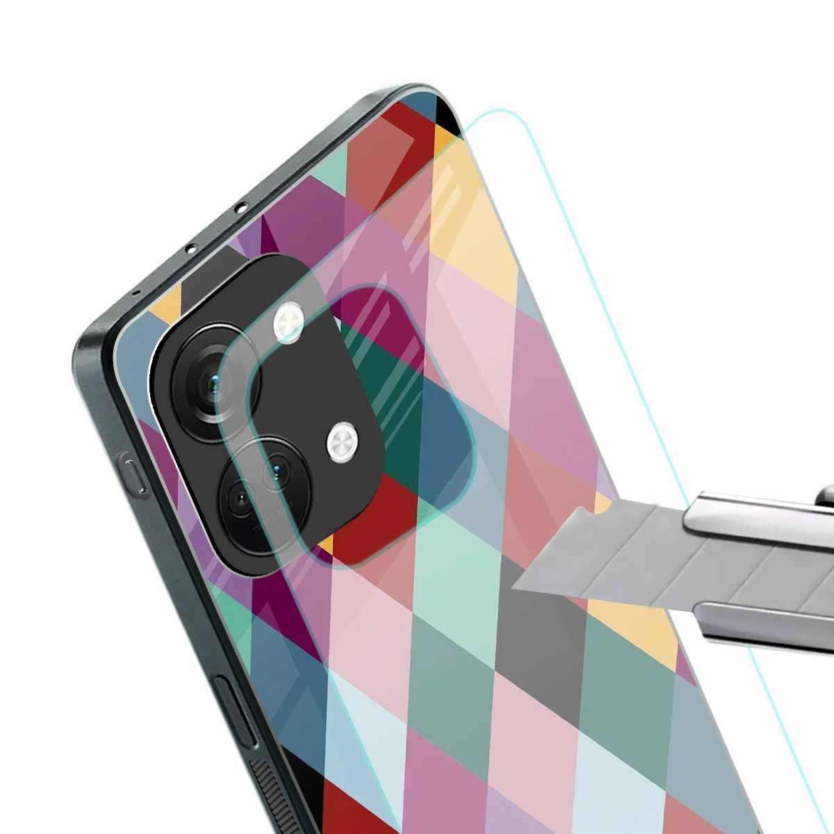 Diamond Palette stylish phone case for oneplus nord 3 | glossy glass and slim fit