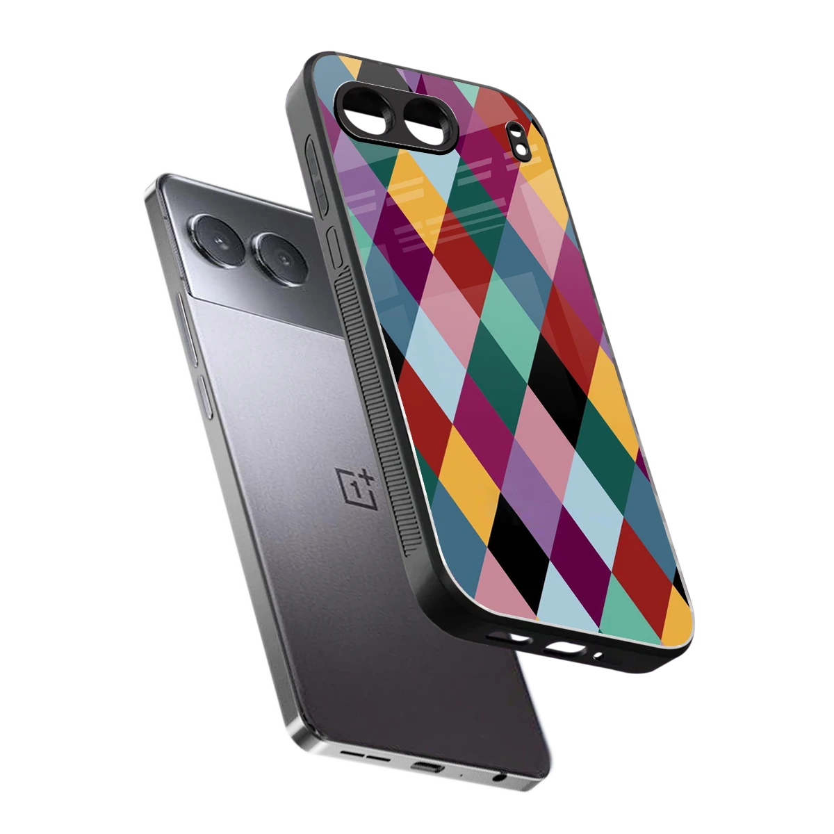 Diamond Palette sleek oneplus nord 4 cover with tempered glass back and TPU edges