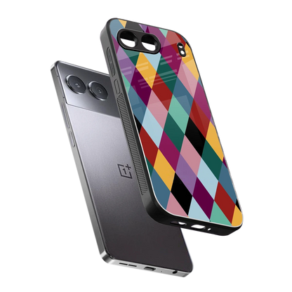 Diamond Palette sleek oneplus nord 4 cover with tempered glass back and TPU edges