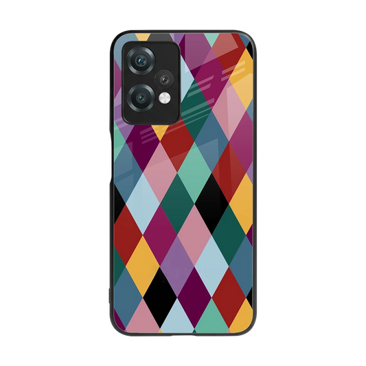 Diamond Palette back phone cover | glass case for oneplus nord ce 2 lite