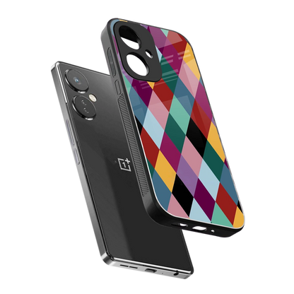 Diamond Palette sleek oneplus nord ce 3 cover with tempered glass back and TPU edges