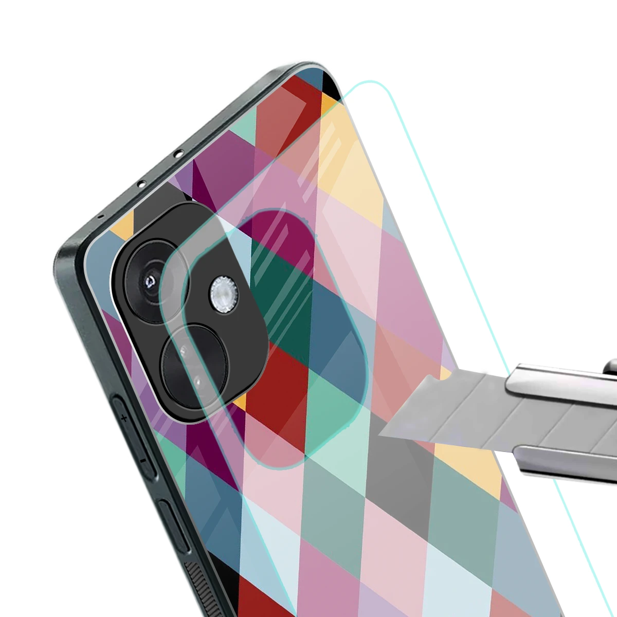 Diamond Palette stylish phone case for oneplus nord ce 3 | glossy glass and slim fit