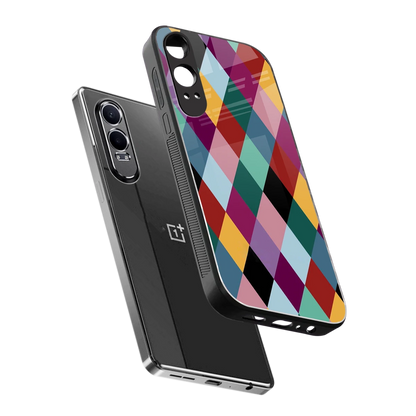 Diamond Palette sleek oneplus nord ce 4 lite cover with tempered glass back and TPU edges